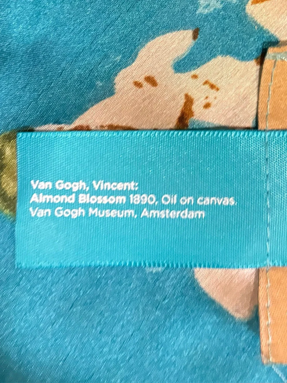 Ama Waterways Scarf  Vincent Van Gogh Almond Blossom Silk Approx 70”X 34”